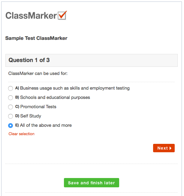 ClassMarker Quiz Maker