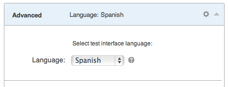 Multilingual Quiz Interface selector