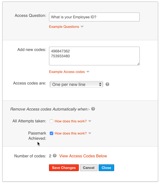 Quiz Maker With Access Restrictions