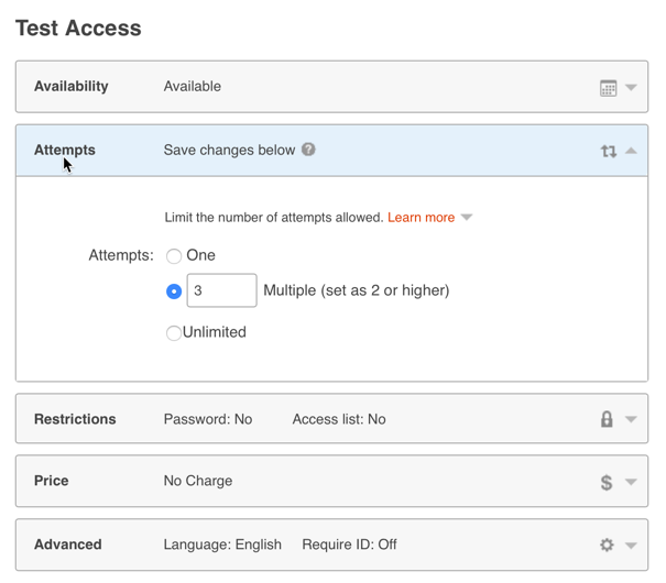 Quiz Maker With Access Restrictions