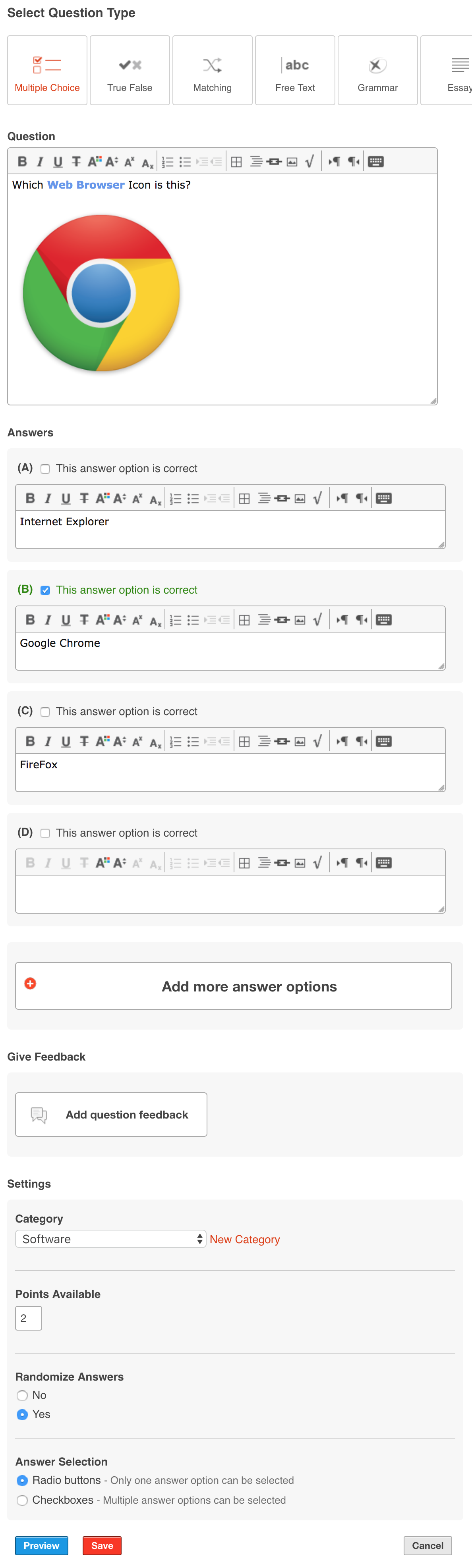 Multiple Choice Quiz Maker Custom based Testing BBCode