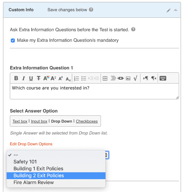 Quiz maker with Custom Questions